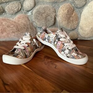 ✔️ Skechers Bobs Women's Beach Bingo-Dog House Sneakers Size 7.5